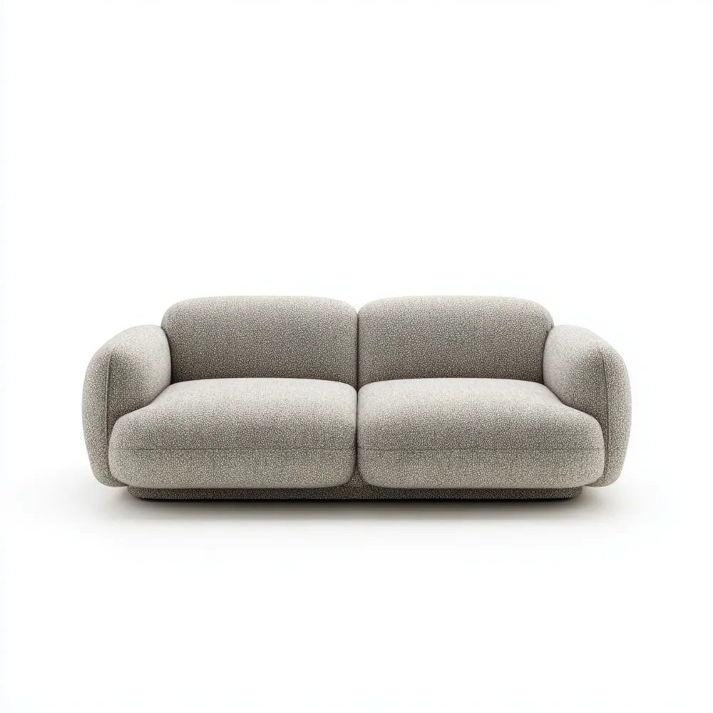 2-Sitzer-Sofa Stoff 200x100x85 cm – Hellgrau – Modernes Design