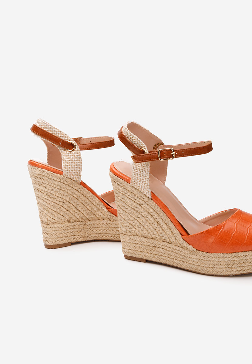 Sandales à plateforme orange Benisa V2