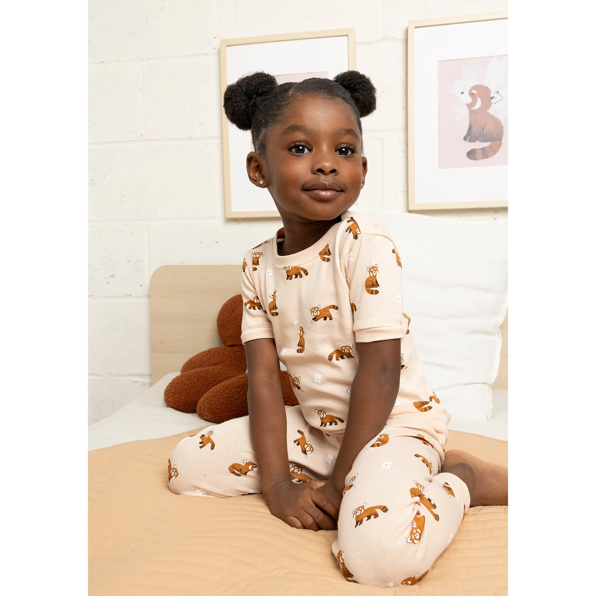 Petit Lem Pyjama Panda Roux 2-6x