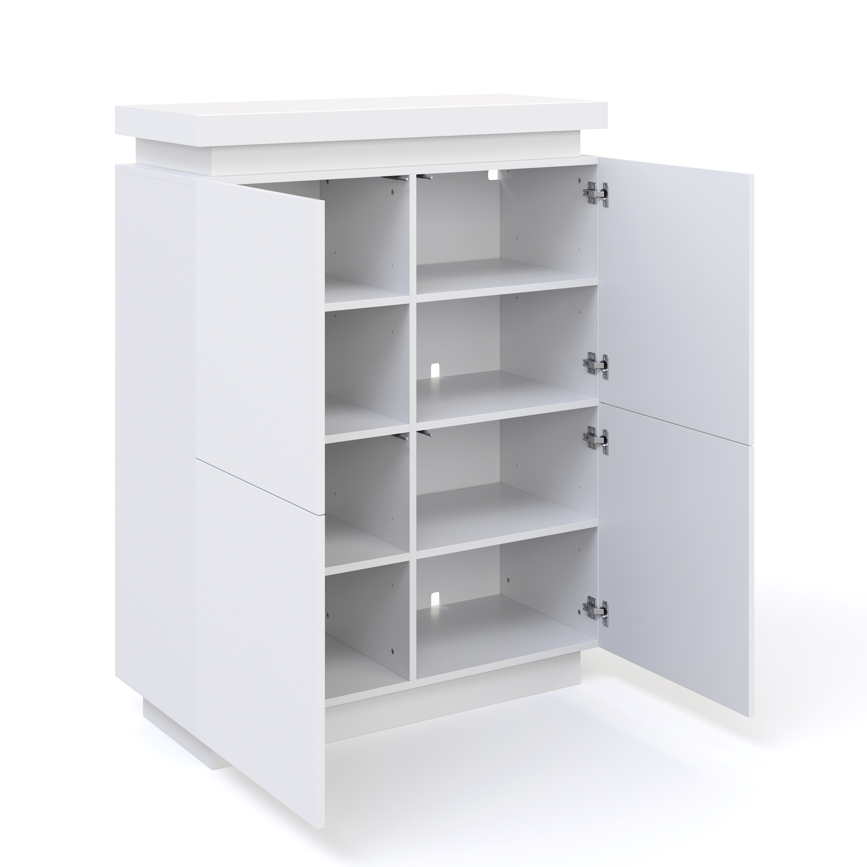 Kommode LED ENRICO 96 x 125 cm weiss
