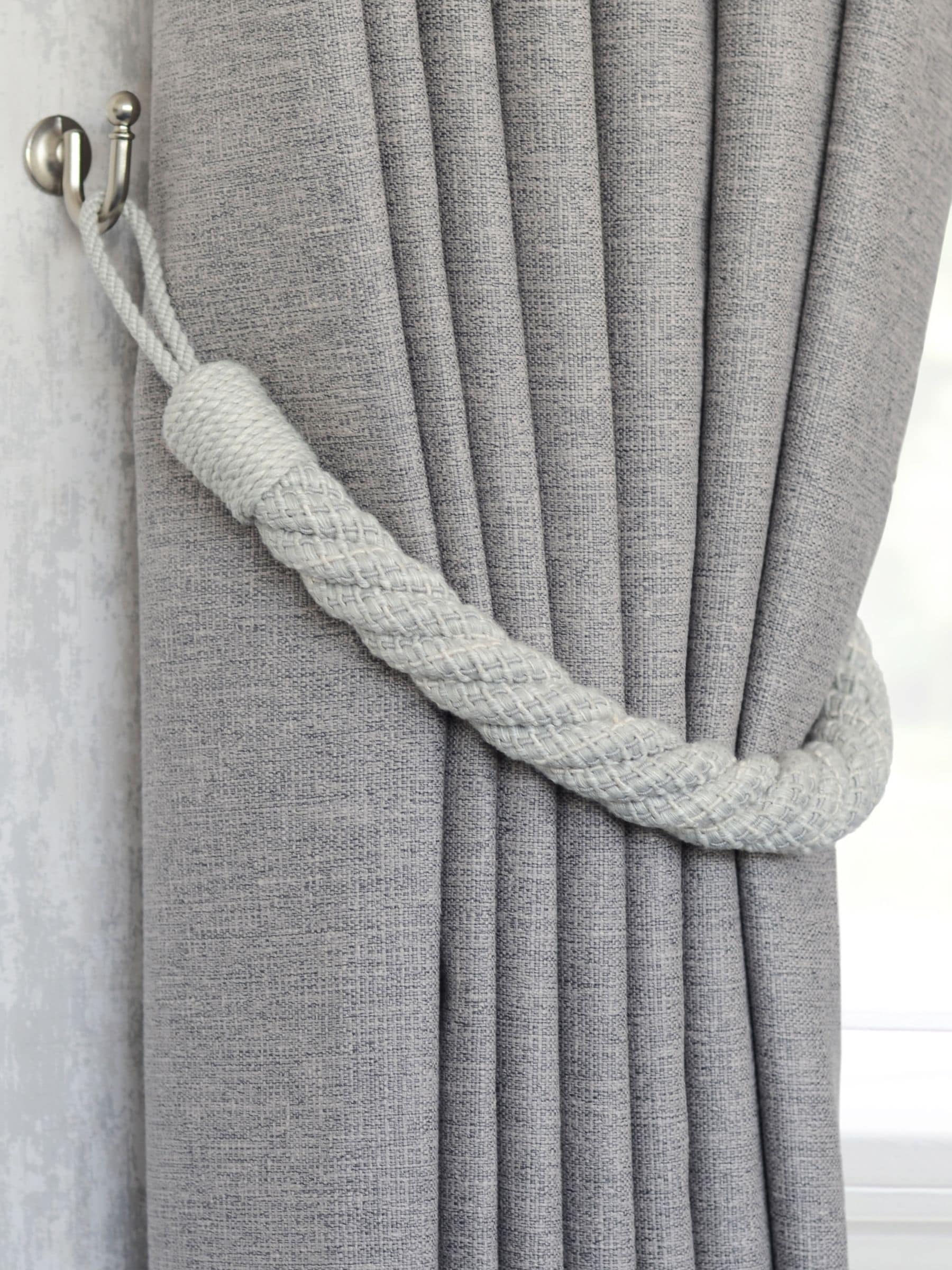Laura Ashley Set of Two Felton Rope Tie Backs