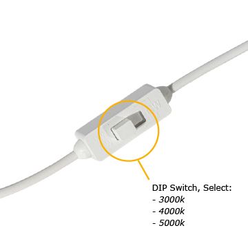 Inbouwspot wit incl. LED 3000K-5000K met dipswitch - Elias