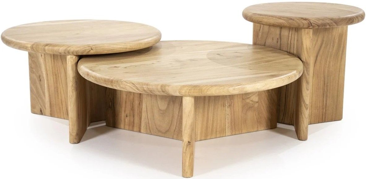 Bijzettafel Natural 240107 Leoti ⌀45  x H45 cm