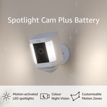 Ring Spotlight Camera Plus Plug-in Zwart