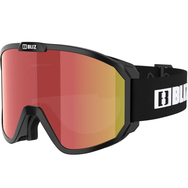 Masque de ski BLIZ RAVE MATT BLACK W WHITE LOGO/BROWN RED
