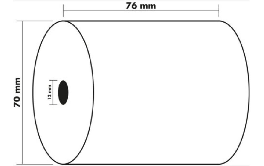 Papierrolle 76 mm Extra Weiss, 10 StückAdditions-, und Kassenrollen