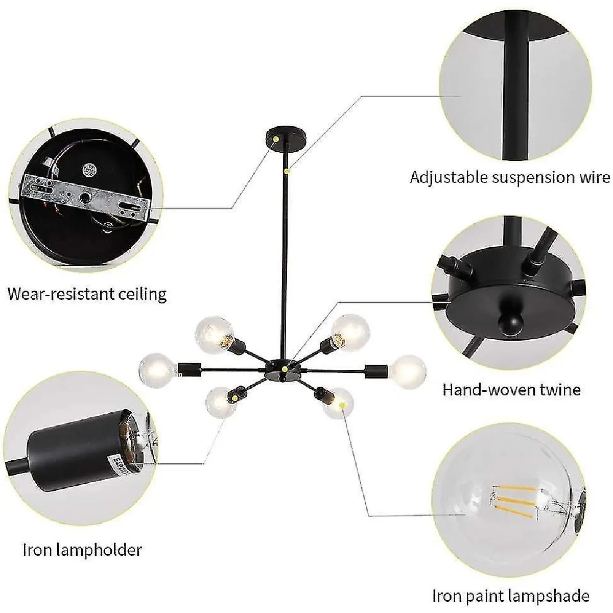 Lampe industrielle Universal - Noir
