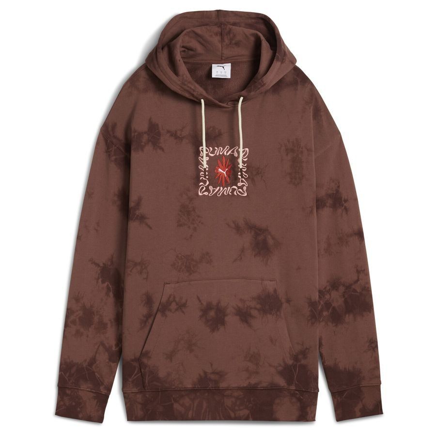 Puma WARDROBE ESS FLORAL PACK Kurzer figurbetonter Hoodie mit Waschung und Grafik