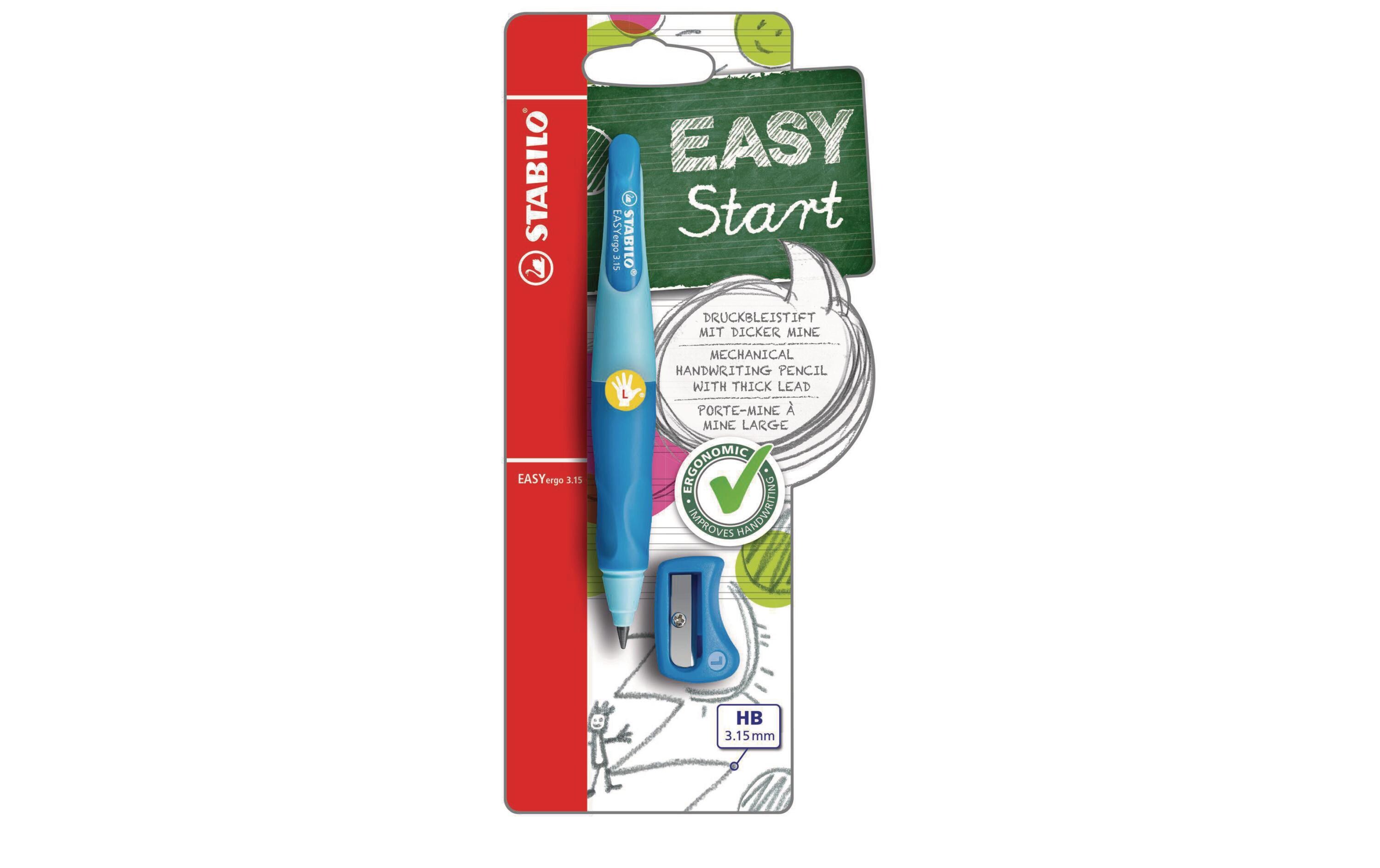 Minenbleistift EASYergo 3.15 Links, BlauErgonomischer Druckbleistift für Linkshänder