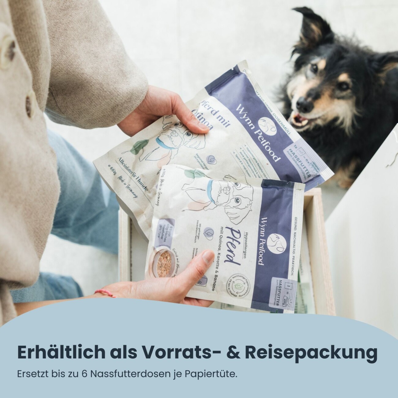 Wynn Petfood Reisetüten Nassfutter Insekt mit Süßkartoffel