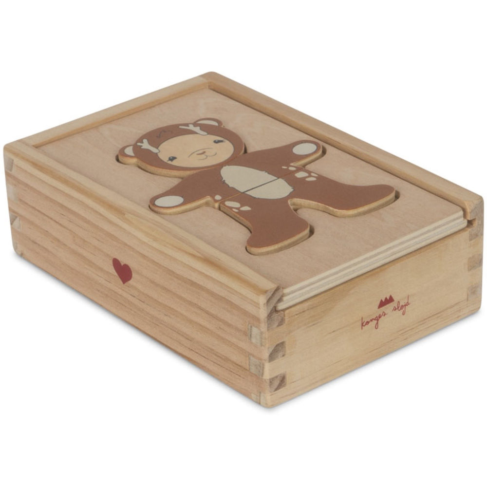 Køb Konges Sløjd Multi Wooden Bamse Dress Up Animals Fsc