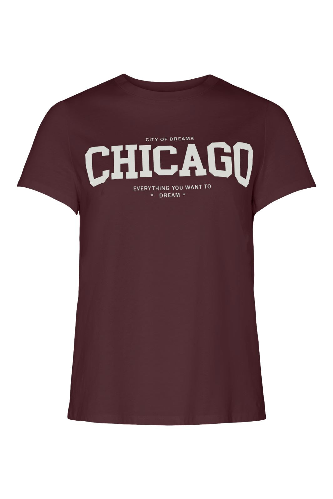 Pieces Pcnalina Ss O-Neck Reg T-Shirt 4830486 tawny port white chicago