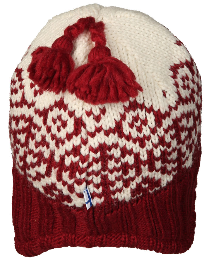 Strickmütze PEPPI gemustert in cabernet/offwhite