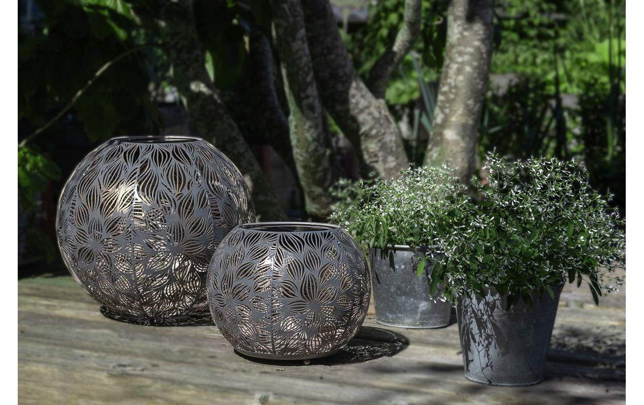 Solar Antic Ball Flora GreyDekorative Solarleuchte