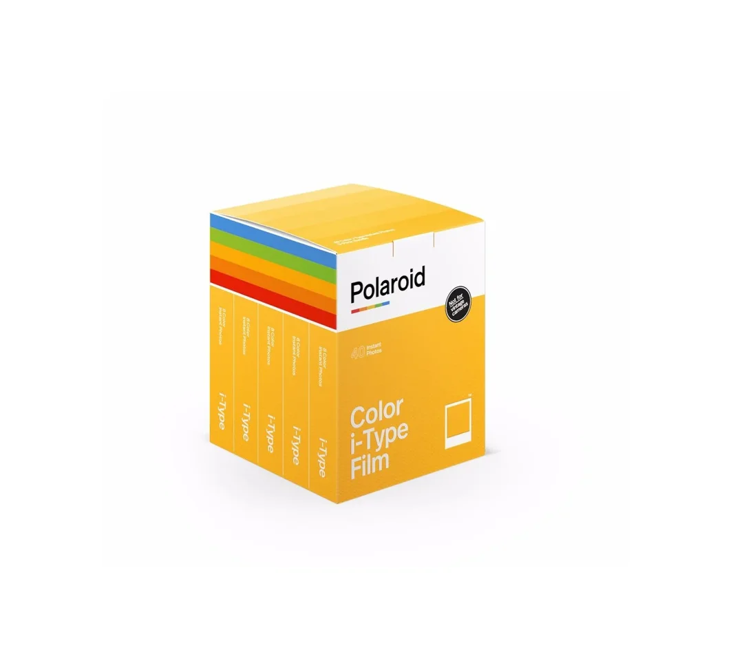 Polaroid - Now + Gen 2 Camera White + Color film I-Type 40-pack - Bundle