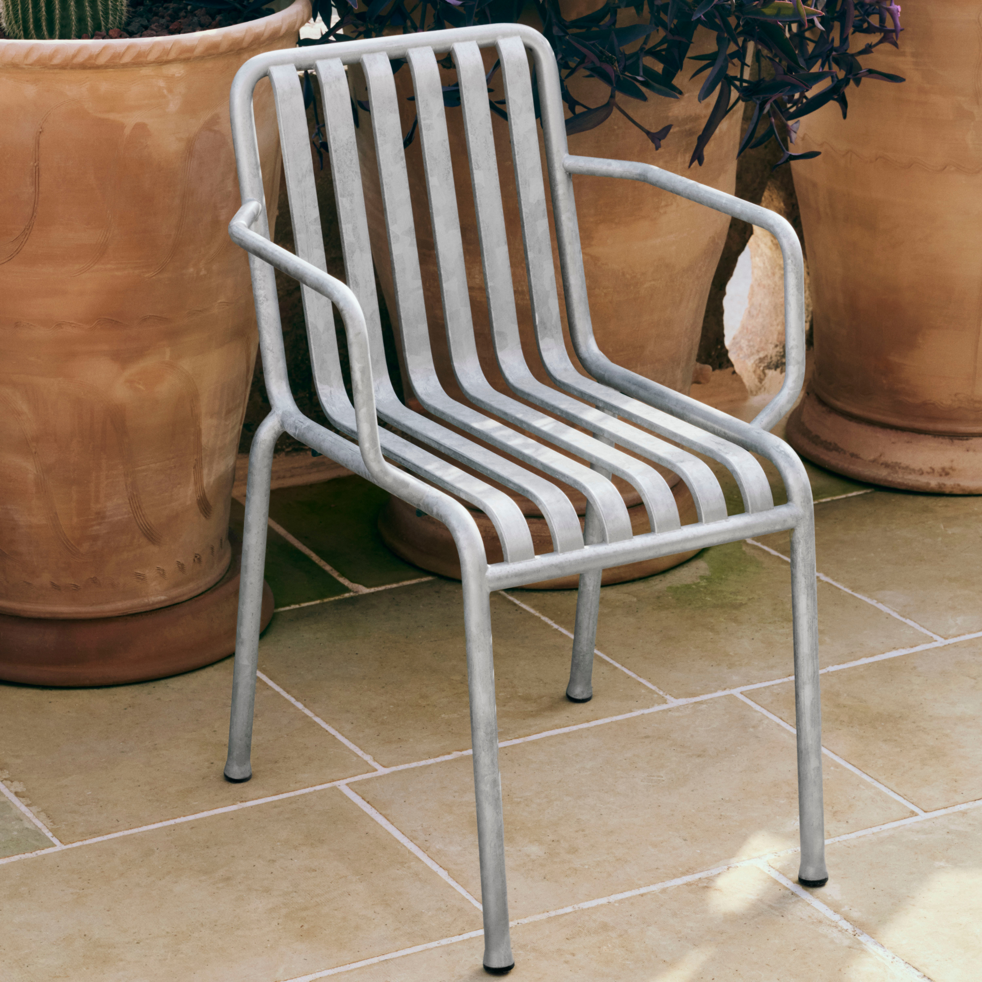 Tuinstoel Palissade Dining met armleuning hot galvanised