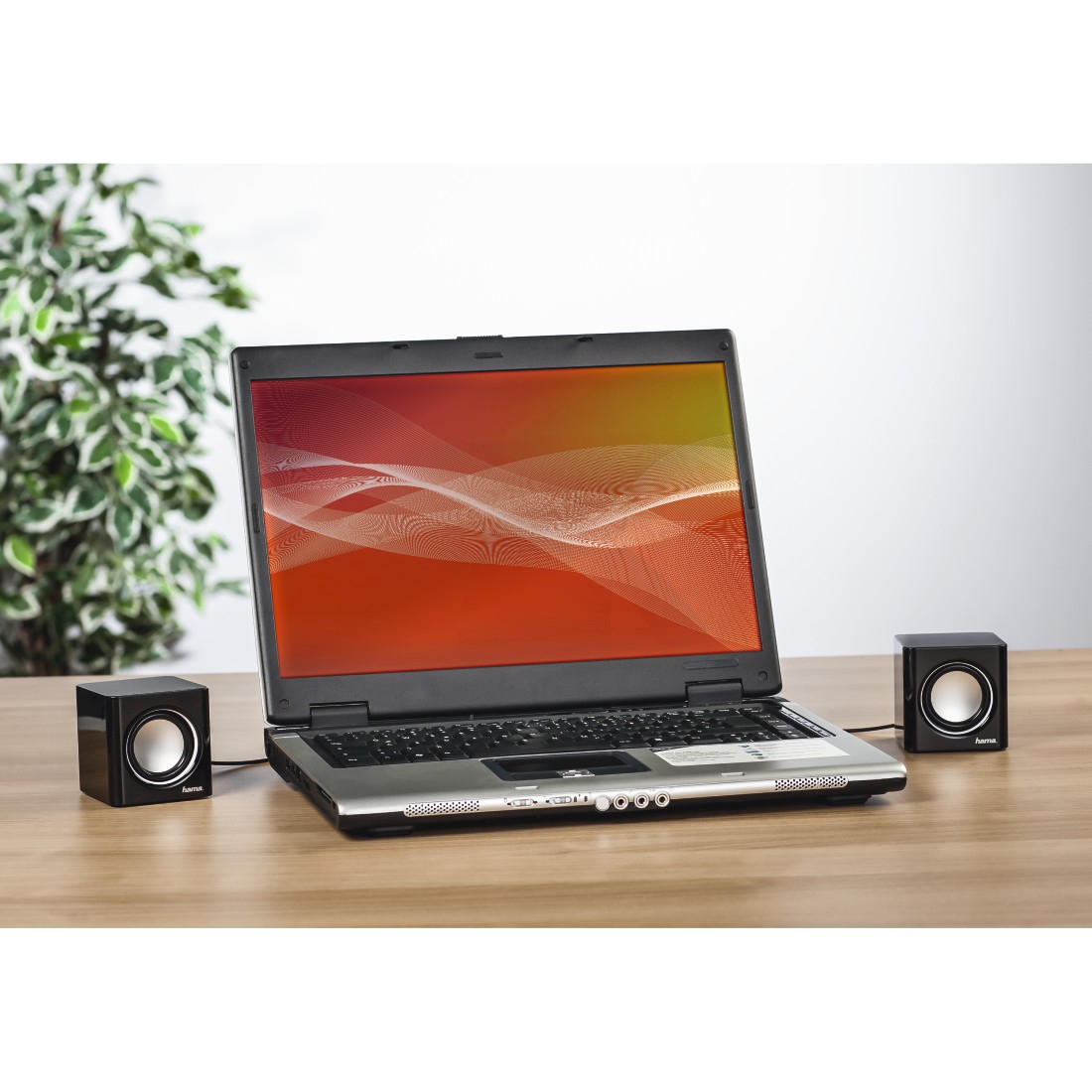 Sonic Mobil 185 Macbook / Notebook / Laptop / PC Stereo Lautsprecher USB / 3.5mm AUX Anschluss   Lautstärkeregler (00173132) - Schwarz