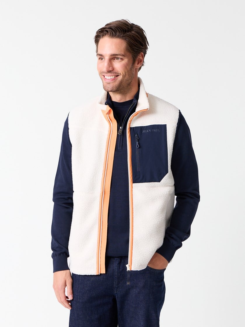 Corin fleecevest Antique White