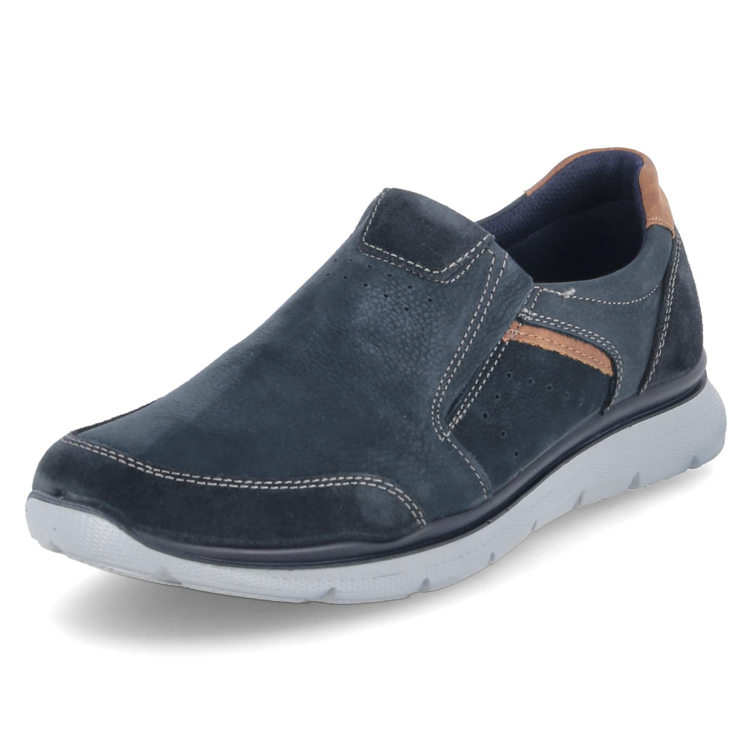 Beliano Slipper - blue/cognac