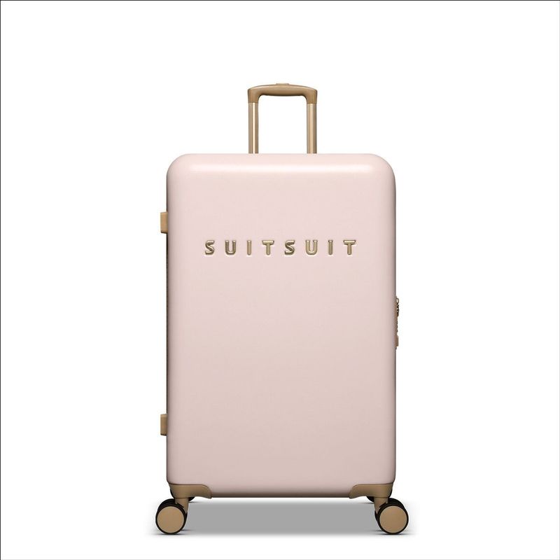 SUITSUIT Middelgrote Reiskoffer - Lichtgewicht ruimbagage koffer met 4 wielen - Hardcase koffer - Veilig TSA Cijferslot - Fusion Rose Pearl