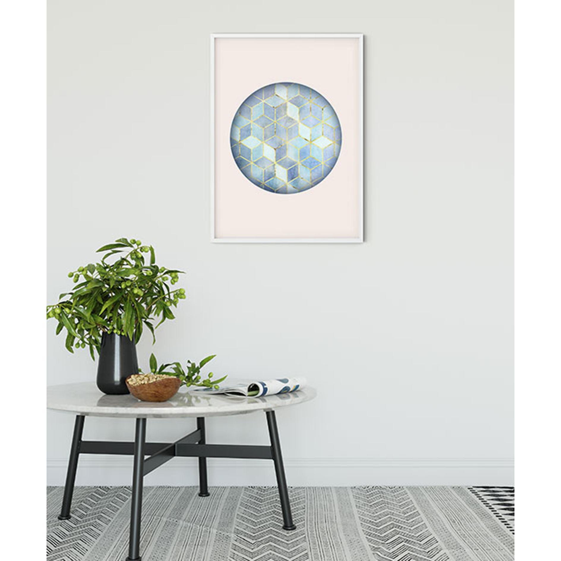 Wandbild MOSAIK CIRCLE AZZURO - 50x70 cm