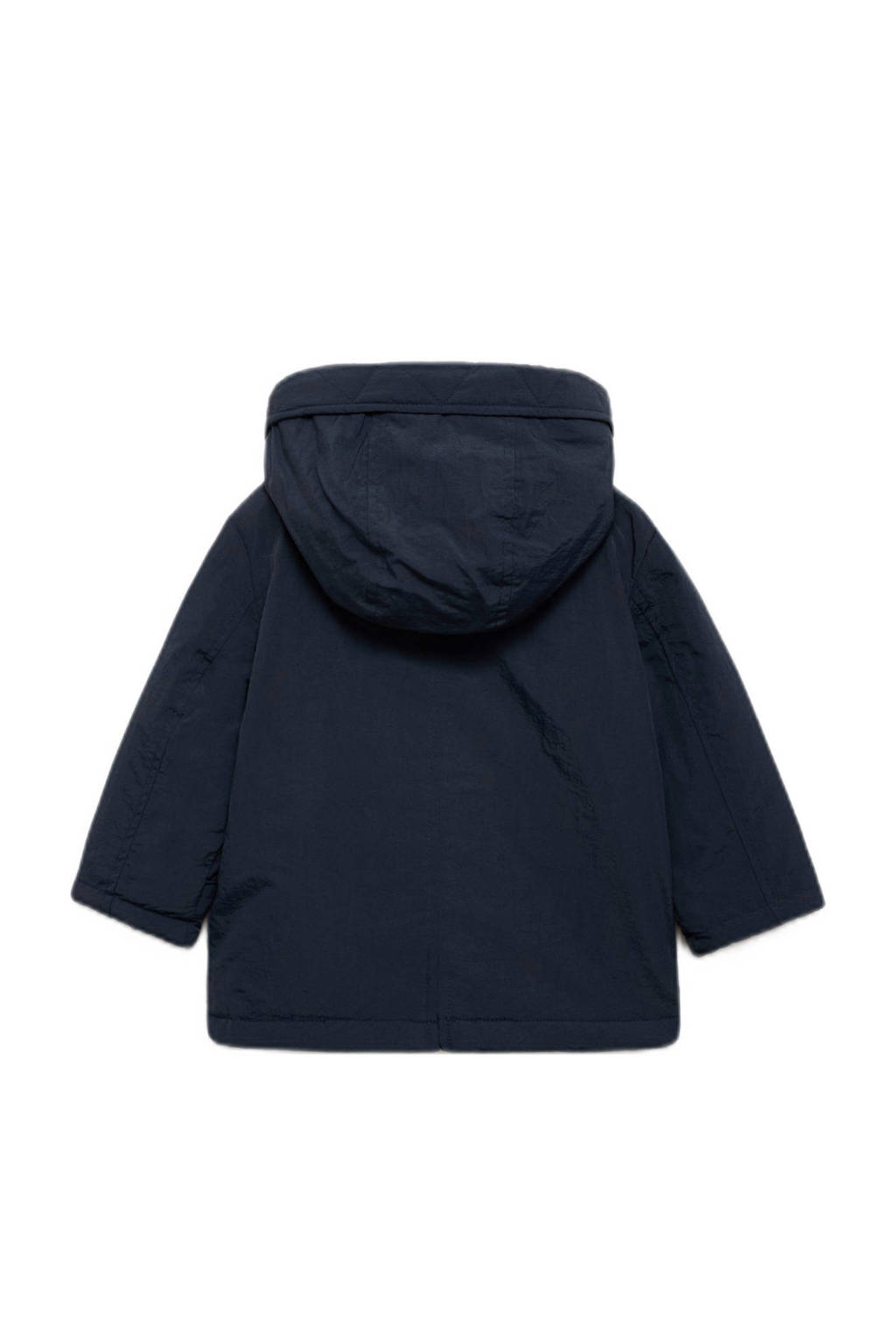 Mango Kids gewatteerde winterjas donkerblauw