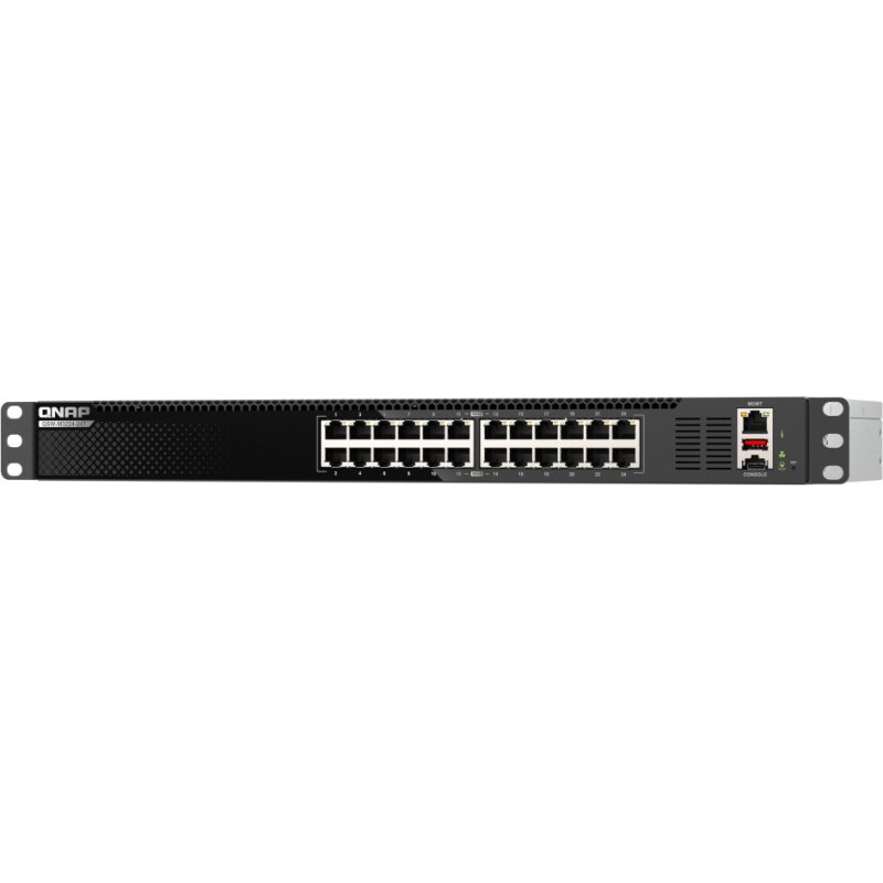 QNAP QSW-M3224-24T commutateur réseau Géré L3 10G Ethernet (100/1000/10000) 1U Noir, Argent