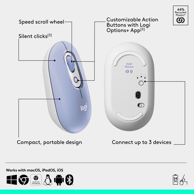 Logitech POP mus (Lilac)