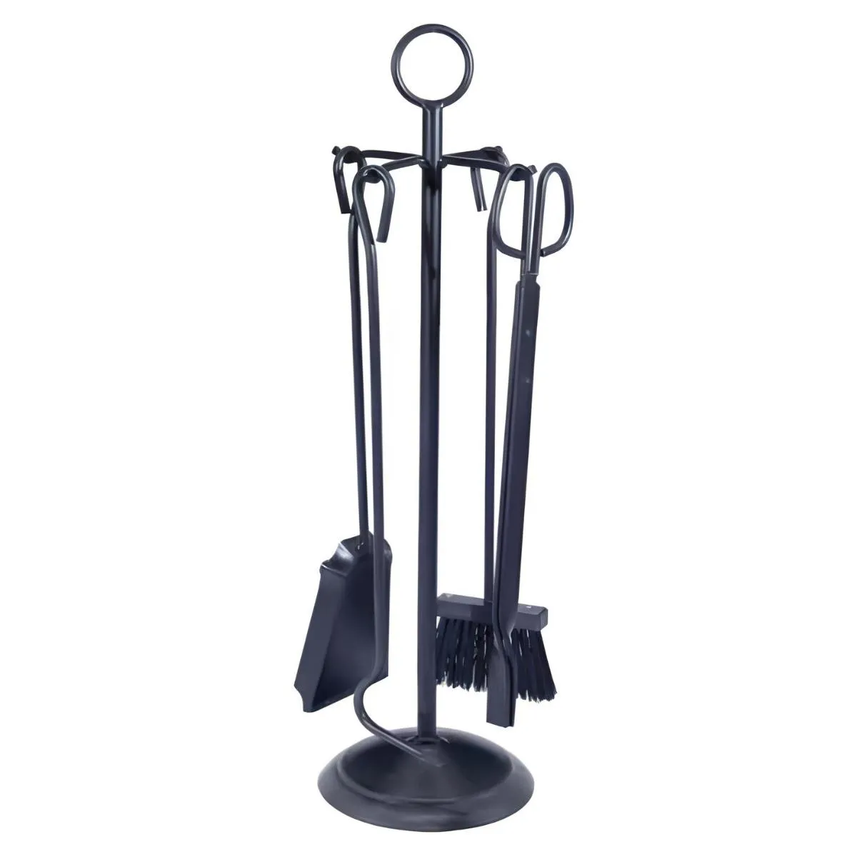 Visiodirect Serviteur de cheminée - Noir