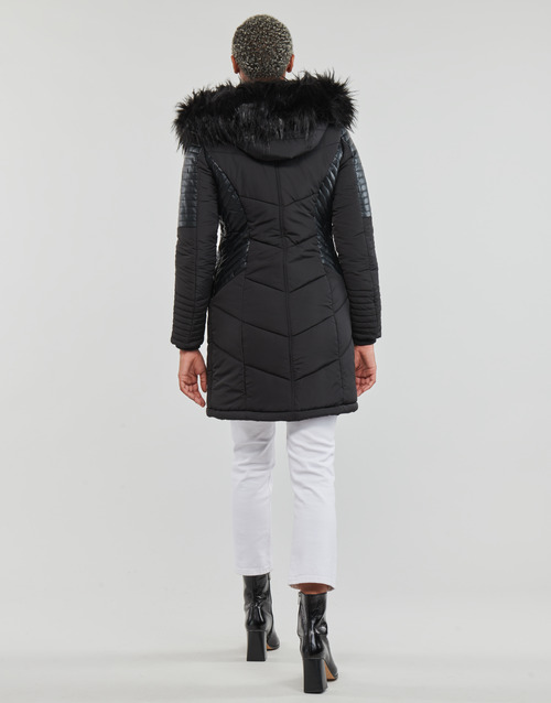 Only - ONLNEWLINETTE FUR HOOD COAT OTW - Noir