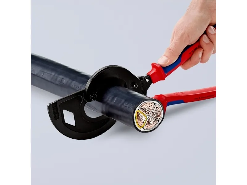 Knipex 95 32 320, Håndkabelskærer, Blå, Rød, Stål, Sort, 6 cm, REACH