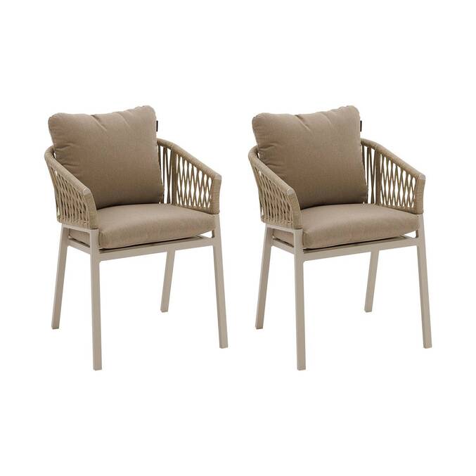 Lot de 2 fauteuils de jardin ORIENGO Beige & Argile