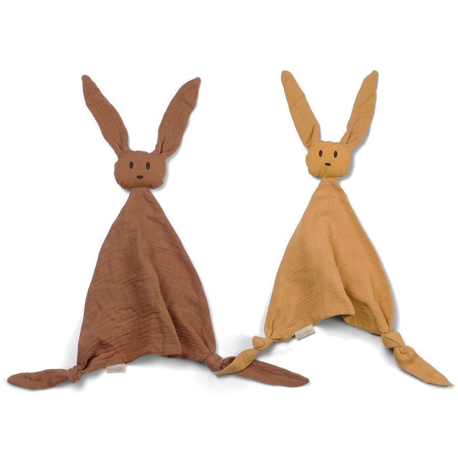 nuuroo Kuscheltuch Ado 2er Set Caramel CaféGolden Yellow
