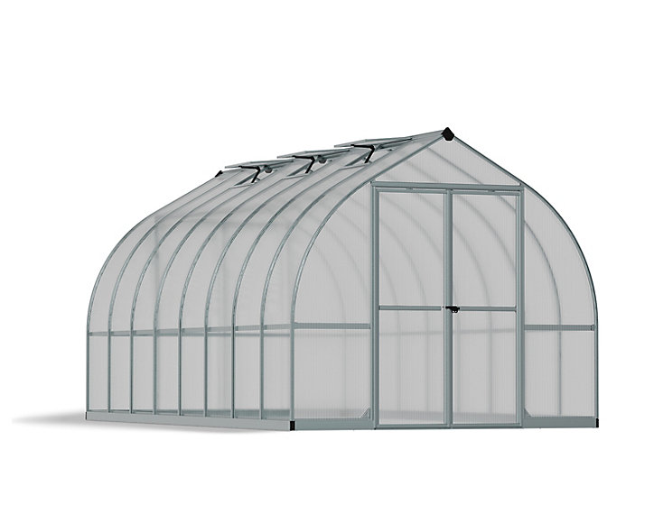 Serre de jardin double paroi en aluminium et polycarbonate Bella argenté 11.76 m2 Canopia by Palram
