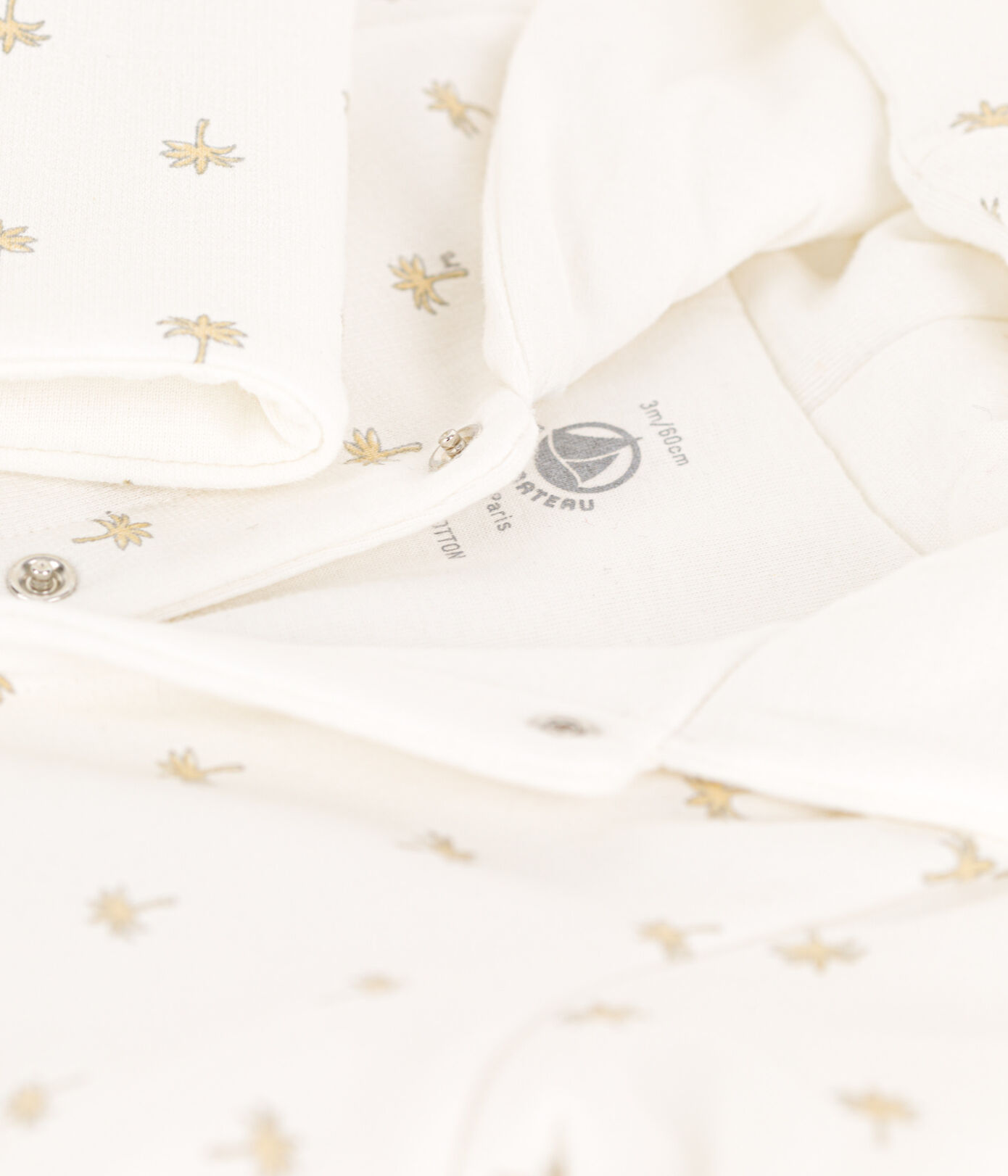 Combinaison longue ouatinée à capuche en coton bébé
