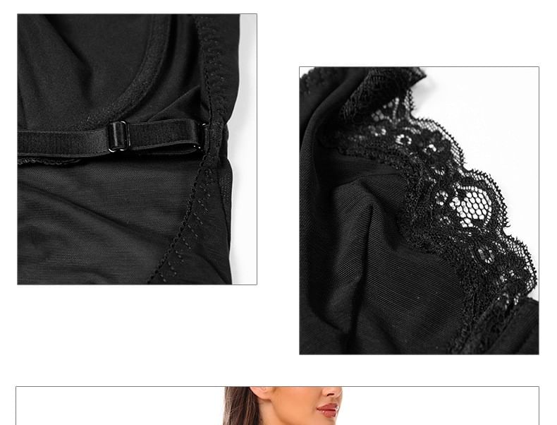 Merkalf - Cross Strap Plain Bodysuit
