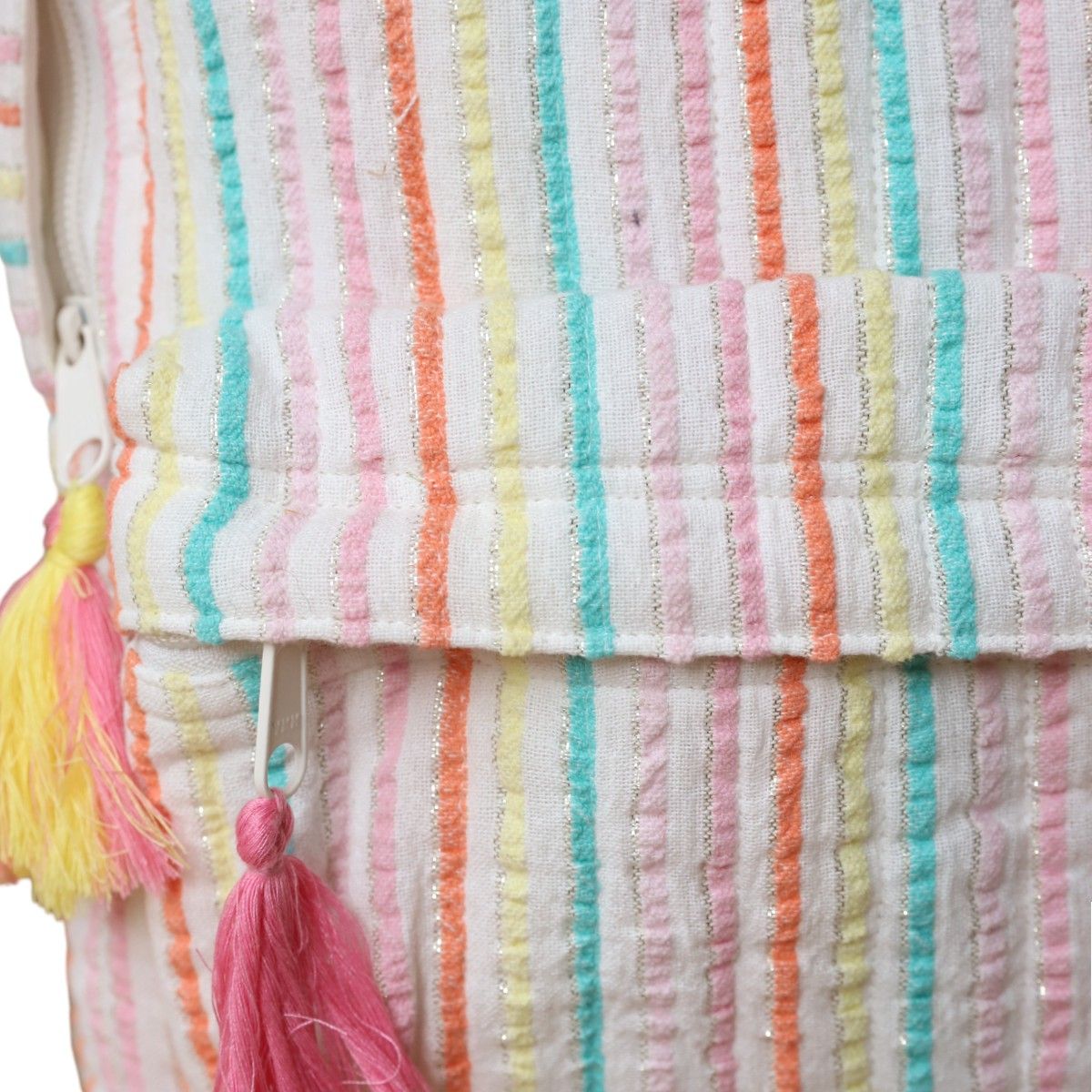 Sac à dos enfant rayé multicolore - Miaou Jolie saison