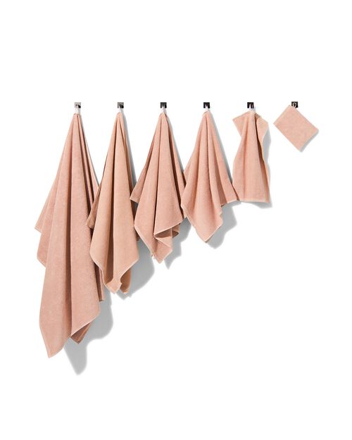 serviette de bain 2ème vie coton recyclé rose clair