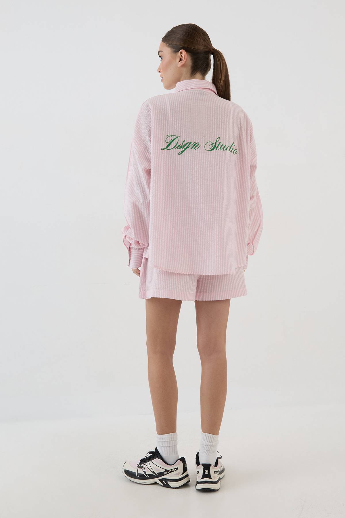 Chemise Oversize À Rayures Brodées Dsgn Studio