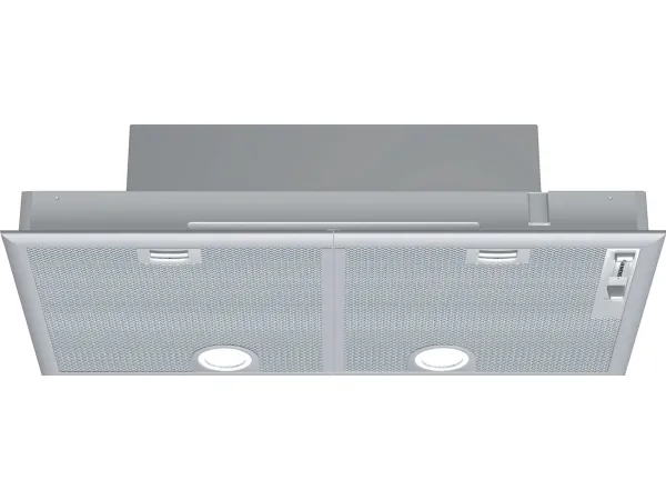 Siemens iQ300 LB75565 - Hætte - tag - Niche - bredde: 70 cm - dybde: 35 cm - udtrækning og recirkulation (-) - med intern motor - metalsølv