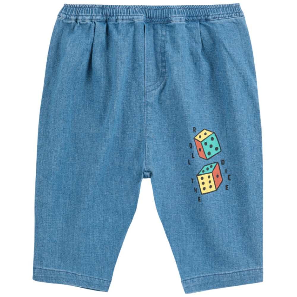 Køb Bobo Choses Navy Blue Roll The Dice Light Denim Bukser