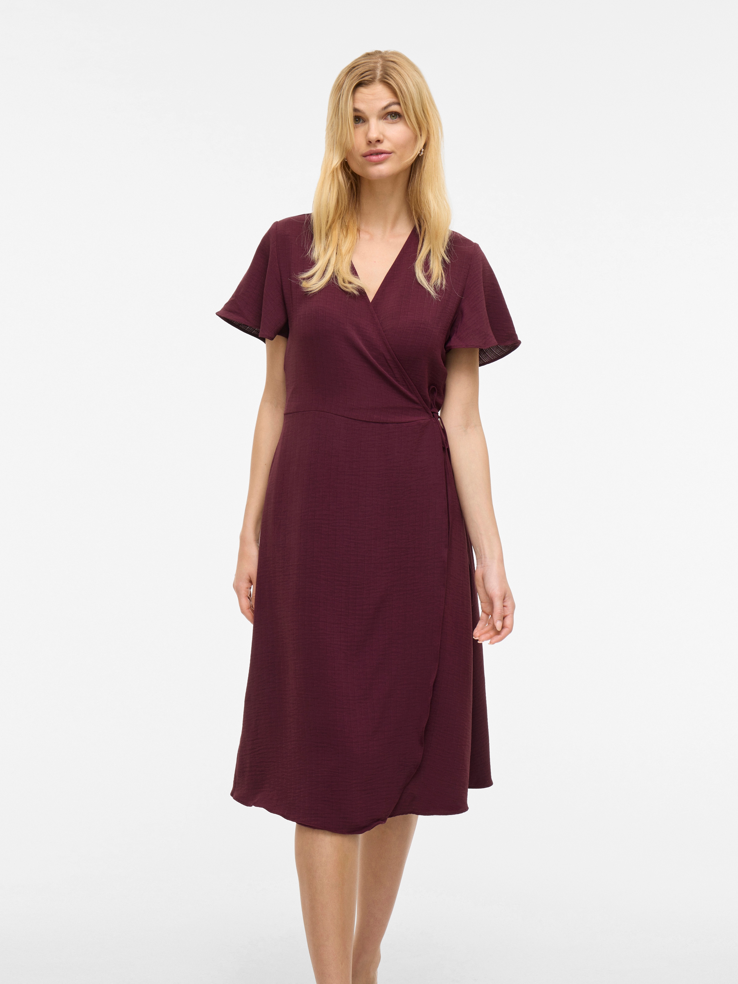 Vila Wickelkleid »VILOVIE S/S WRAP MIDI DRESS - NOOS« Sommerkleid,