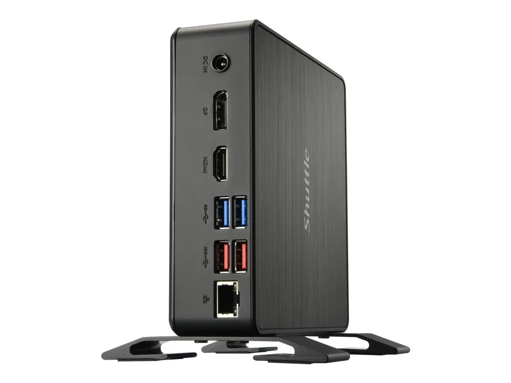 Shuttle XPC nano NC40U5 - Barebone - mini PC 1 x Core i5 1235U / op til 4.4 GHz - RAM 0 GB - UHD Graphics 620 - Gigabit Ethernet - sort