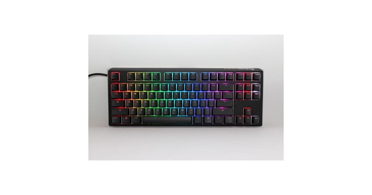 DuckyOne 3 Classic TKL, toetsenbord  (Zwart/wit, US lay-out, Cherry MX Brown, RGB led, Double-shot PBT, Hot-swappable, QUACK Mechanics, 80%)