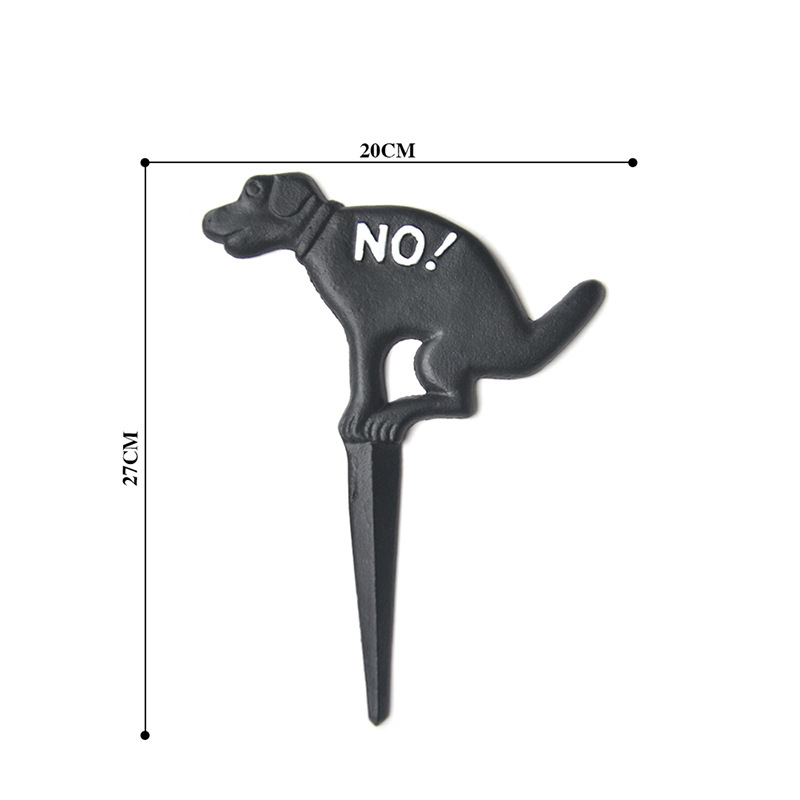 (20x27cm) Metall Hinweis Steckschild Kein Hundeklo 