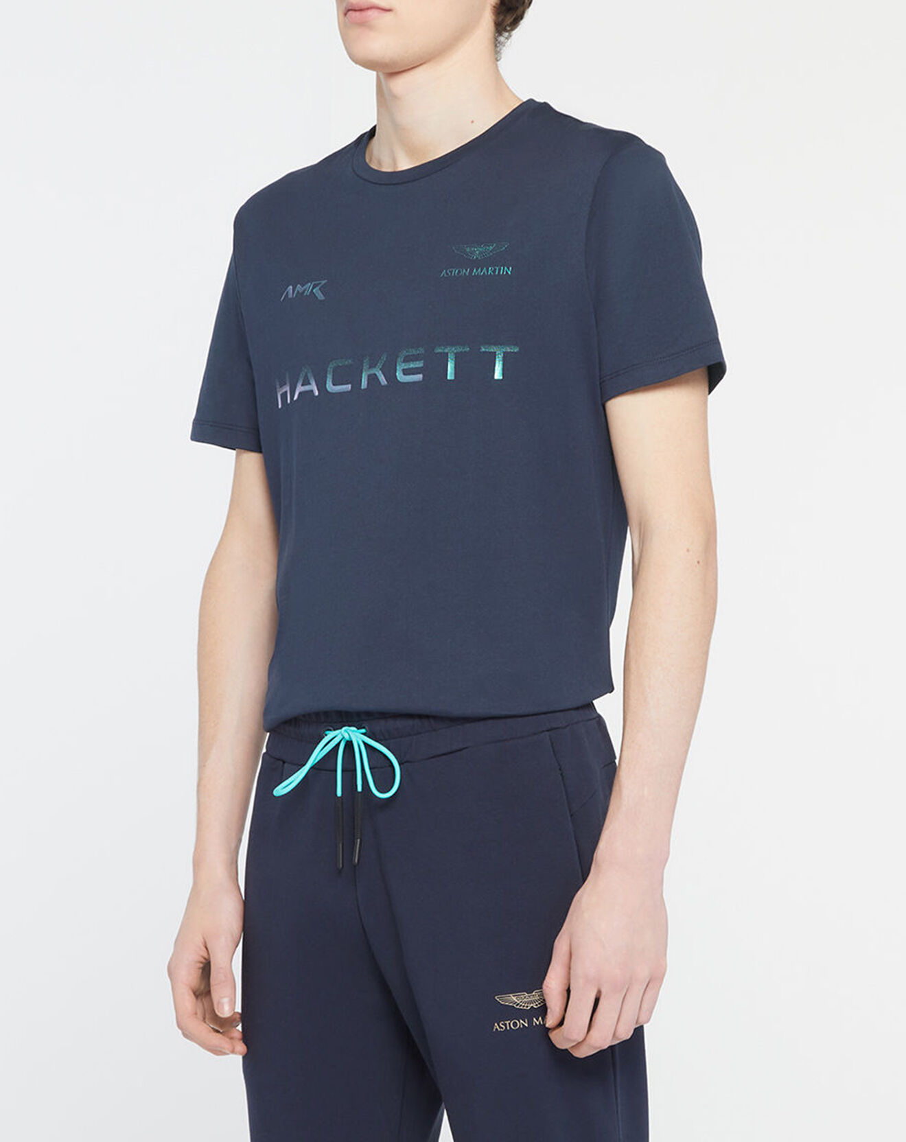 Hackett London T-Shirt Logo Aston Martin Racing bleu