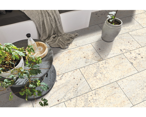 FLAIRSTONE granieten terrastegel Cenith Ivoor 80 x 40 x 3 cm