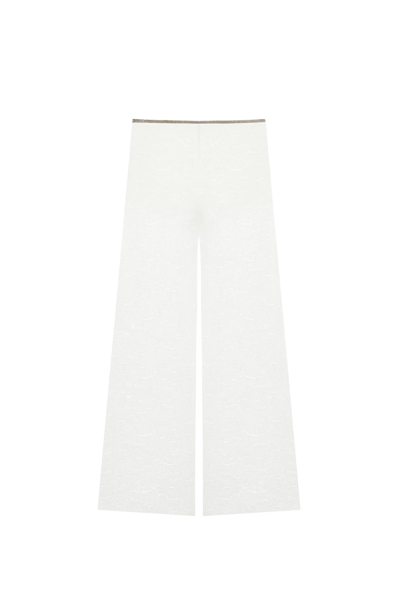 paige Pantalon écume en dentelle et lurex Écume