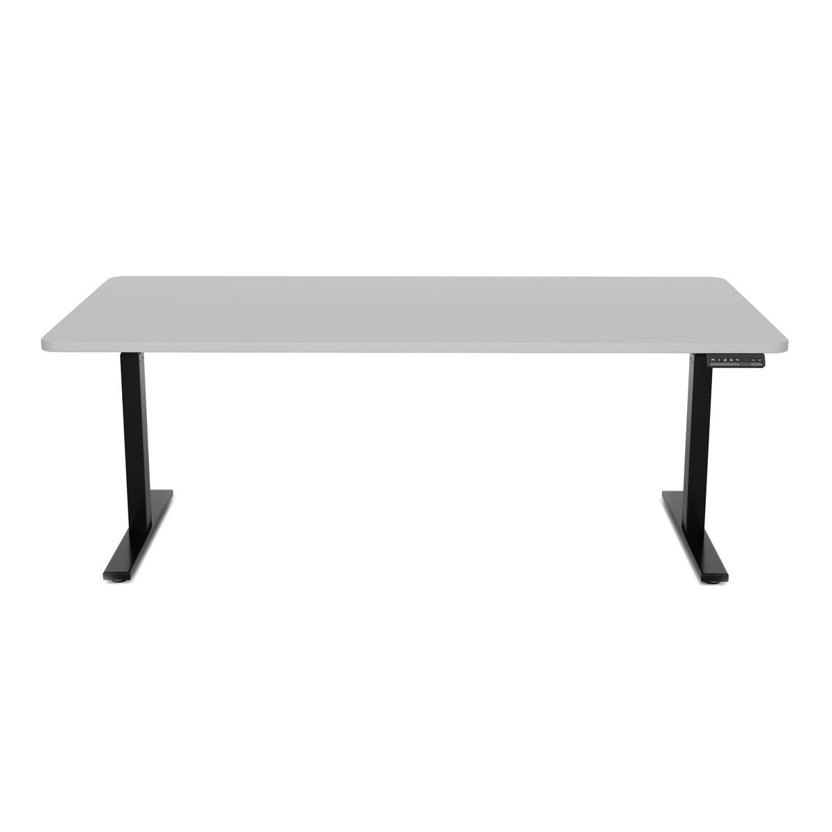 Stehpult elektrisch PREMIUM grau/schwarz 180 x 90 cm