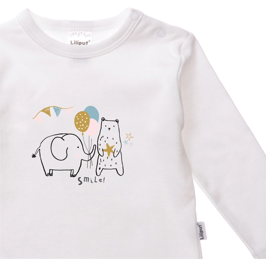 Liliput Langarmshirts grau-weiss
